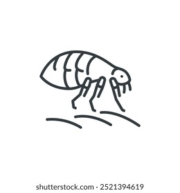 Flea icon, flea vector illustration