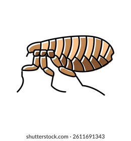 flea insect color icon vector. flea insect sign. isolated symbol illustration