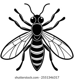 Flea insect flat vector illustration on a white background