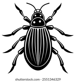 Flea insect flat vector illustration on a white background