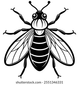 Flea insect flat vector illustration on a white background