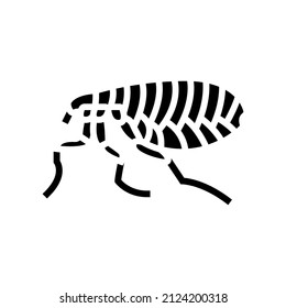 flea insect glyph icon vector. flea insect sign. isolated contour symbol black illustration