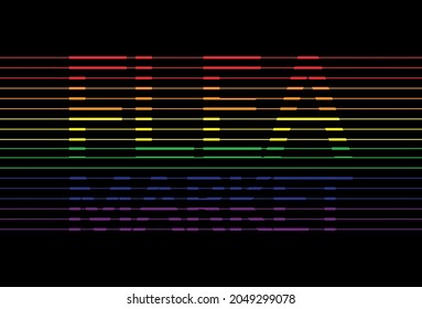 Flea Market, Vector logo. Quotes and phrases for cards, banners, posters, pillow and clothes. Festive design. Gay pride month vector concept. Lgbt lettering.