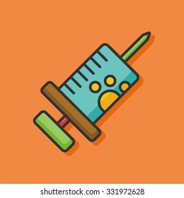 Flea medicine syringes icon