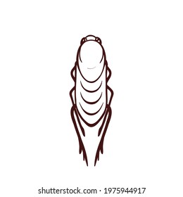 Flea parasite, household pests, macro of insect. Pest control. Pet problem. Vector illustration in cartoon style, isolated on white