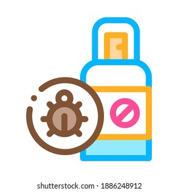 Flea Spray Icon Vektor. Flea Spray Sign Schild. Illustration des isolierten Stumpfsymboles