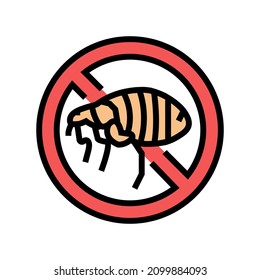 vector de icono de color de tratamiento de pulgas. signo de tratamiento de pulgas. ilustración de símbolo aislado