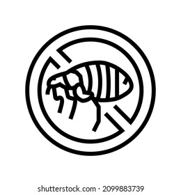 flea treatment line icon vector. flea treatment sign. isolated contour symbol black illustration