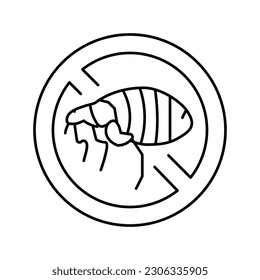 flea treatment line icon vector. flea treatment sign. isolated contour symbol black illustration