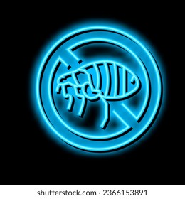 flea treatment neon light sign vector. flea treatment illustration