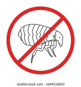 Flea vector icon.Outline vector icon isolated on white background flea.