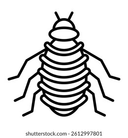 Flea Vector Line Icon Design