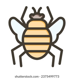 Fleas Vector Thick Line Filled Colors Icon For Personal And Commercial Use.
