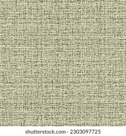 Flecked linen texture. Rough gray canvas, made of flax or hemp. Grunge fabric background. Vector seamless.