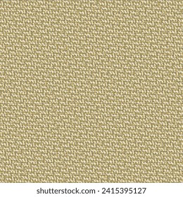 Flecked woolen fabric, tweed in golden and beige shades. Thick textile material for the cold season. Wool or cotton blanket texture. Vector seamless.