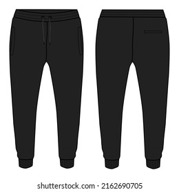 Fleece Cotton Jersey Basic Sweat Pant Stock Vector (Royalty Free ...