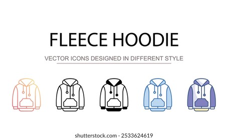 Velo Hoodie ícone design com fundo branco ilustração stock