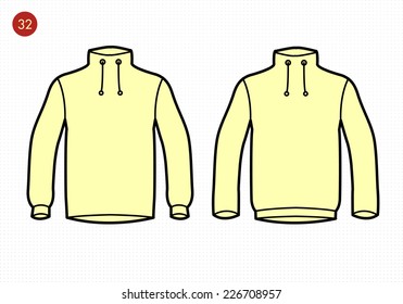 Fleece jacket a) loose waist b) loose wrists