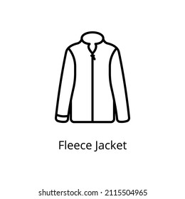 fleece jacket icon in vector. Logotype