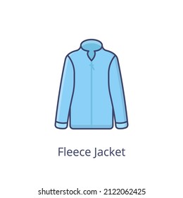 fleece jacket icon in vector. logotype