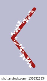 Fleece Kenaz, the ancient Scandinavian Fleece. Vector illustration. The letter of the senior futarka. Herbal theme, ivy rune runes. Red runes.