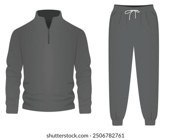 Fleece long sleeve and bottom. vector