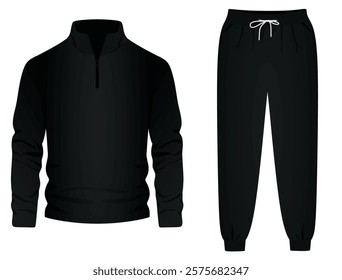 Fleece long sleeve and bottom. vector