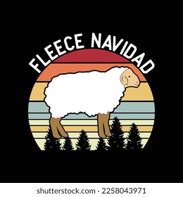 Fleece Navidad Funny Sheep svg