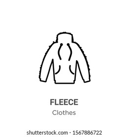 Fleece outline vector icon. Thin line black fleece icon, flat vector simple element illustration from editable  concept isolated on white background