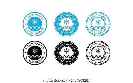 Fleece Warmth badge logo vector. Suitable for product label and information sign