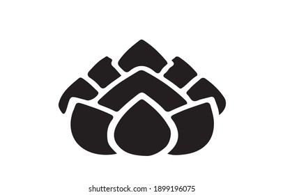 icono de flor de la flota o logotipo símbolo de signo aislado ilustración vectorial - iconos vectoriales de estilo negro de alta calidad.