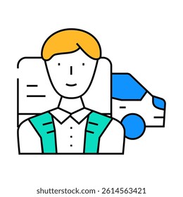 fleet maintenance manager repair worker line icon vector. fleet maintenance manager repair worker sign. isolated symbol illustration