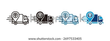 Fleet Management Icon Set Multiple Style Collection