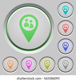 Fleet tracking color icons on sunk push buttons