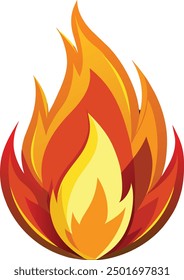 Fleme illustration and fire vector 