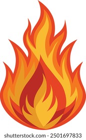 Fleme illustration and fire vector 