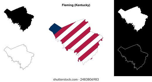 Fleming County (Kentucky) outline map set