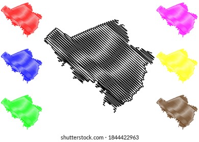 Fleming County, Kentucky (U.S. county, United States of America, USA, U.S., US) map vector illustration