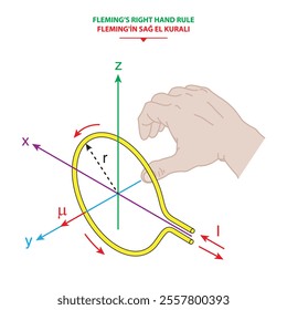 Fleming's Left right hand rule flux motor coil wire plant DC AC Faraday's law alternating John thumb line Screw curl Maxwell's Coulomb's