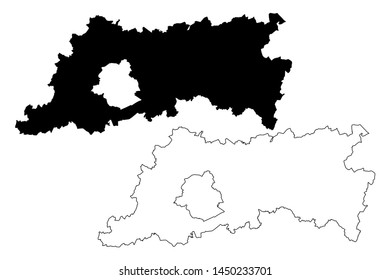 Flemish Brabant Province (Kingdom of Belgium, Provinces of Belgium, Flemish Region) map vector illustration, scribble sketch Flemish Brabant map