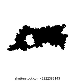 Flämische Landkarte der Provinz Brabant, Provinzen Belgiens. Vektorgrafik.