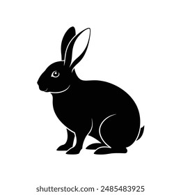 flemish giant rabbit silhouette vector