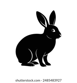 flemish giant rabbit silhouette vector