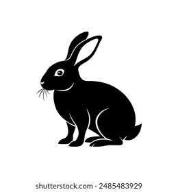 flemish giant rabbit silhouette vector