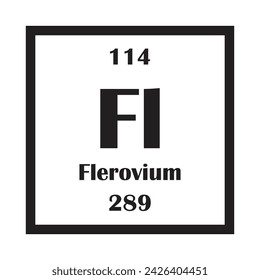 Flerovium chemical element icon vector illustration design