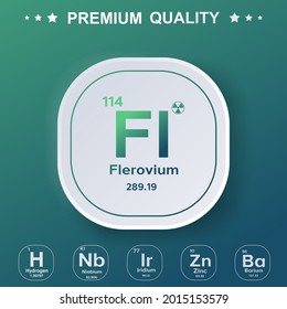 Flerovium element from the periodic table - Modern design