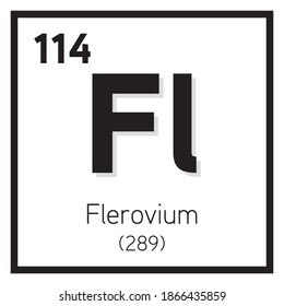 Flerovium Element Vector icon, Periodic Table Element