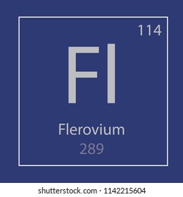 Flerovium Fl chemical element icon- vector illustration