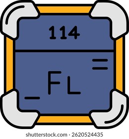 Flerovium Line vector Icon Design