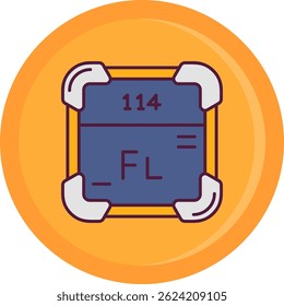 Flerovium Line vector Icon Design